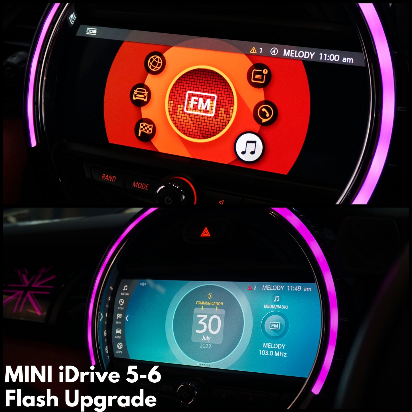 MINI iDrive Flash Upgrade with FULLSCREEN Apple CarPlay